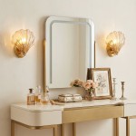 Neha Retro Shell-Shaped Glass Wall Light