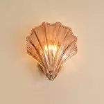 Neha Retro Shell-Shaped Glass Wall Light