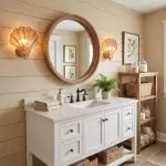 Neha Retro Shell-Shaped Glass Wall Light