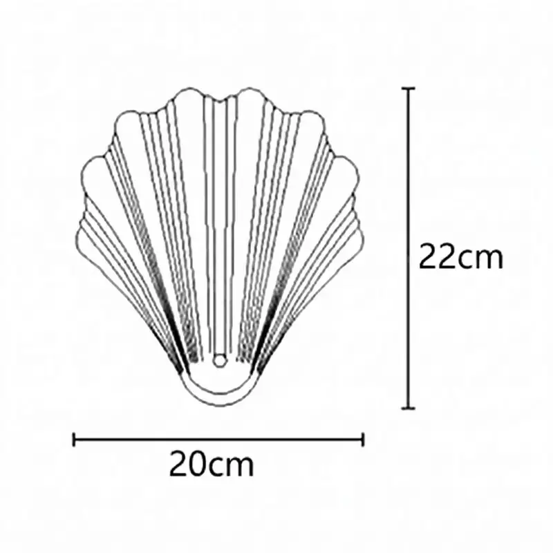 Neha Retro Shell-Shaped Glass Wall Light