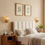 Neha Retro Shell-Shaped Glass Wall Light