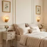 Neha Retro Shell-Shaped Glass Wall Light