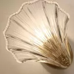 Neha Retro Shell-Shaped Glass Wall Light