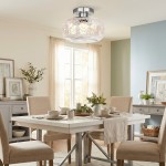 Adara Retro American Exquisite Glass Semi Flush Mount Ceiling Light