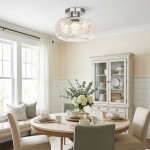 Adara Retro American Exquisite Glass Semi Flush Mount Ceiling Light