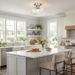 Adara Retro American Exquisite Glass Semi Flush Mount Ceiling Light