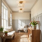 Adara Retro American Exquisite Glass Semi Flush Mount Ceiling Light