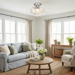 Adara Retro American Exquisite Glass Semi Flush Mount Ceiling Light