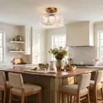 Adara Retro American Exquisite Glass Semi Flush Mount Ceiling Light