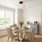 Cassandra American Country Patterned Glass Ceiling Light