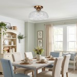 Cassandra American Country Patterned Glass Ceiling Light