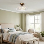 Cassandra American Country Patterned Glass Ceiling Light