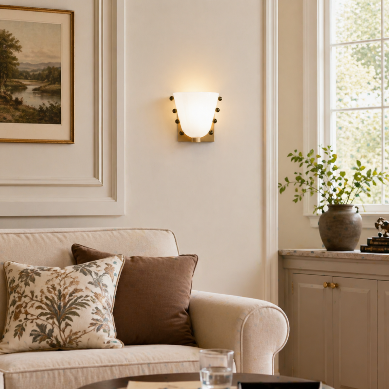 Darcy Art Deco Glass Wall Light