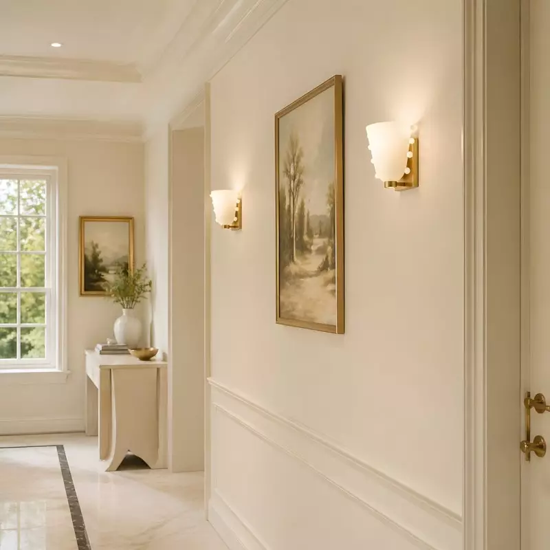 Darcy Art Deco Glass Shell  Wall Light