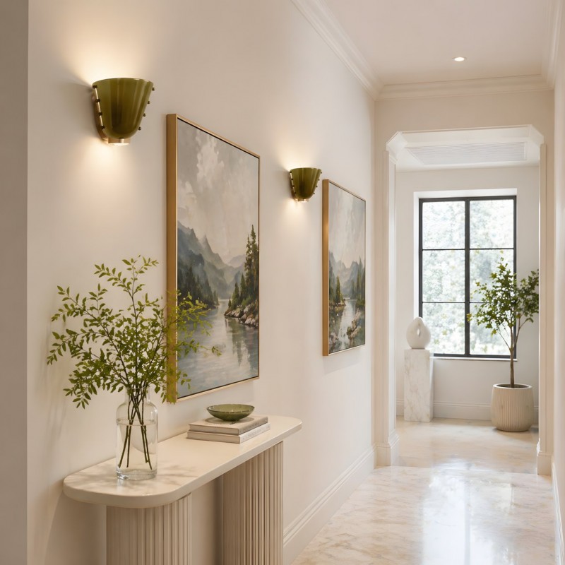 Darcy Art Deco Glass Wall Light