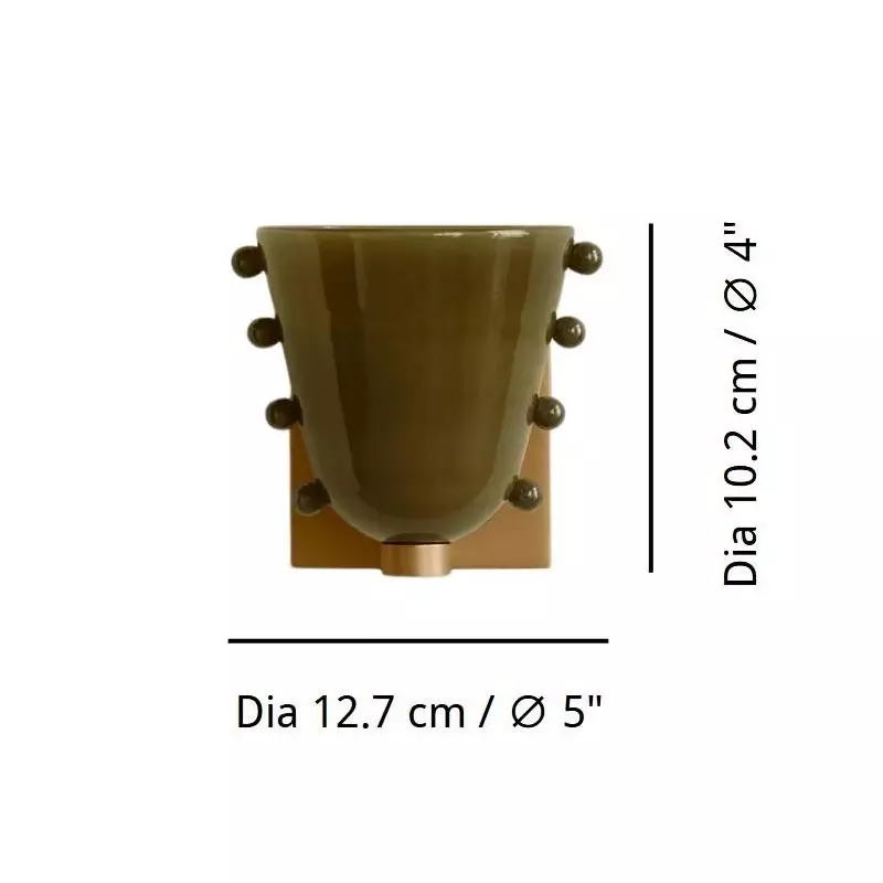 Darcy Art Deco Glass Shell  Wall Light