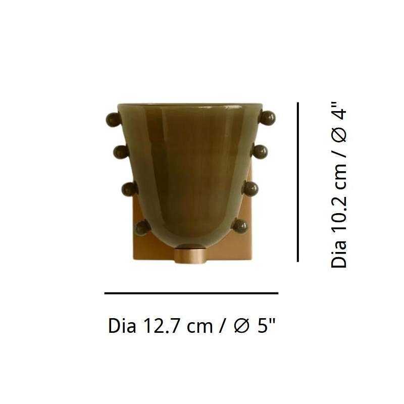 Darcy Art Deco Glass Wall Light