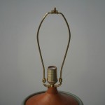 Velmira Mid-Century textile lamp shade Cement Table Light