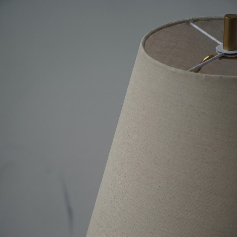 Velmira Mid-Century textile lamp shade Cement Table Light