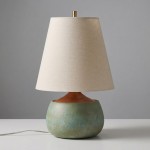 Velmira Mid-Century textile lamp shade Cement Table Light