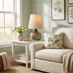 Velmira Mid-Century textile lamp shade Cement Table Light