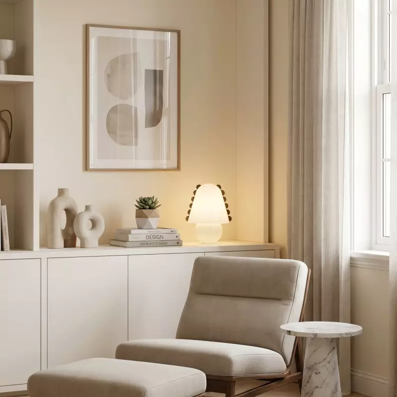 Darcy Modern Glass Shell  Table Lamp