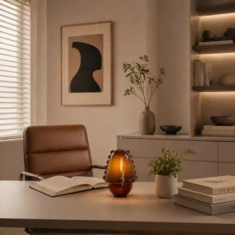 Darcy Modern Glass Shell  Table Lamp