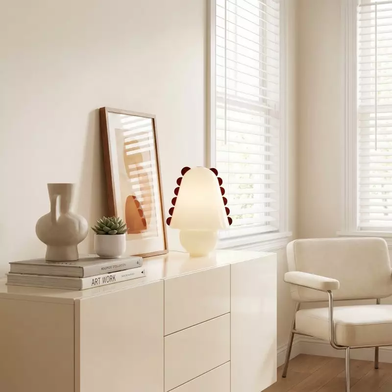 Darcy Modern Glass Shell  Table Lamp