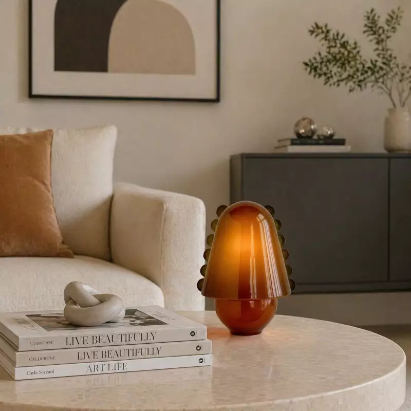 Darcy Modern Glass Shell  Table Lamp