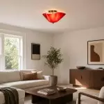 Esmay Modern Wavy Glass Flush Mount Ceiling Light