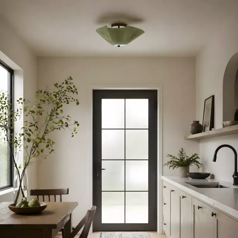 Esmay Modern Wavy Glass Flush Mount Ceiling Light