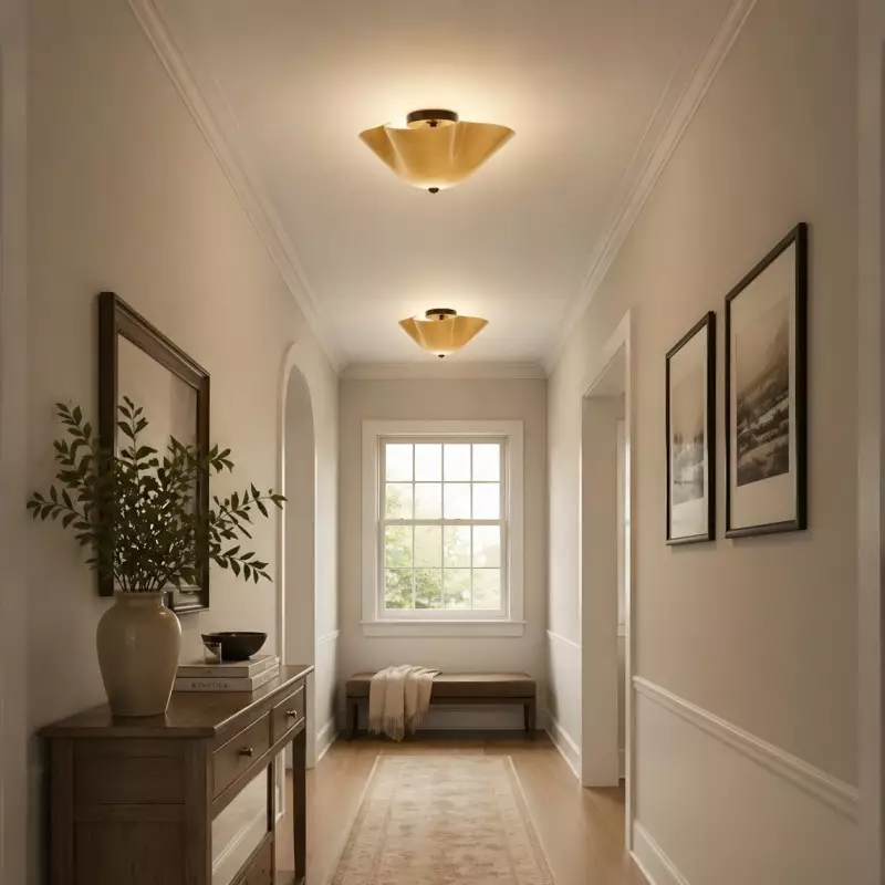 Esmay Modern Wavy Glass Flush Mount Ceiling Light