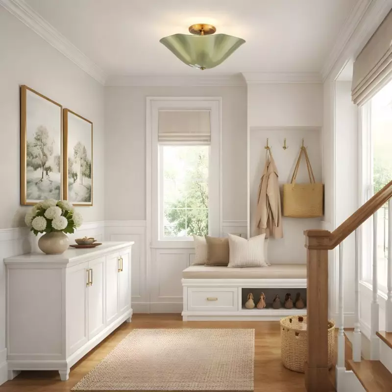 Esmay Modern Wavy Glass Flush Mount Ceiling Light