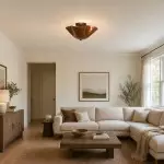 Esmay Modern Wavy Glass Flush Mount Ceiling Light