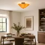 Esmay Modern Wavy Glass Flush Mount Ceiling Light