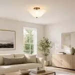 Esmay Modern Wavy Glass Flush Mount Ceiling Light