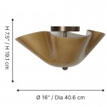 Esmay Modern Wavy Glass Flush Mount Ceiling Light