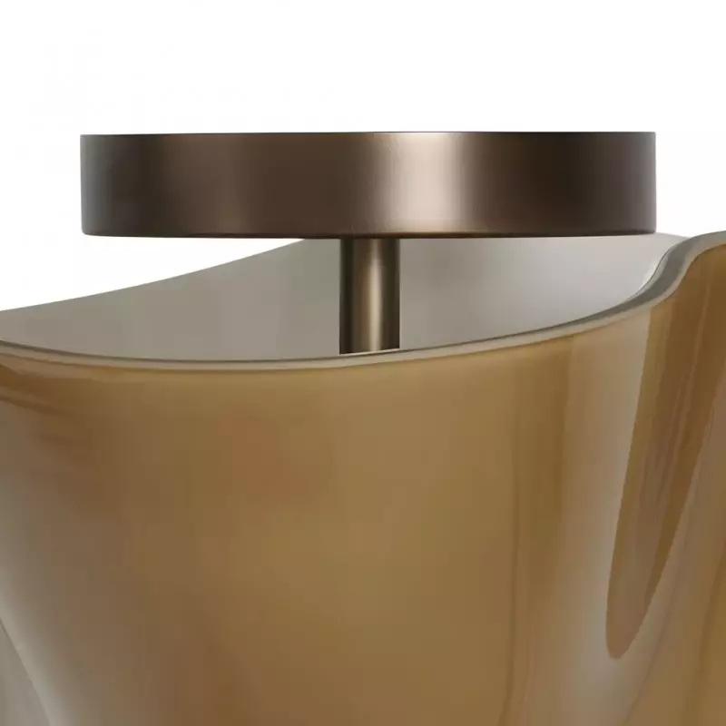 Esmay Modern Wavy Glass Flush Mount Ceiling Light