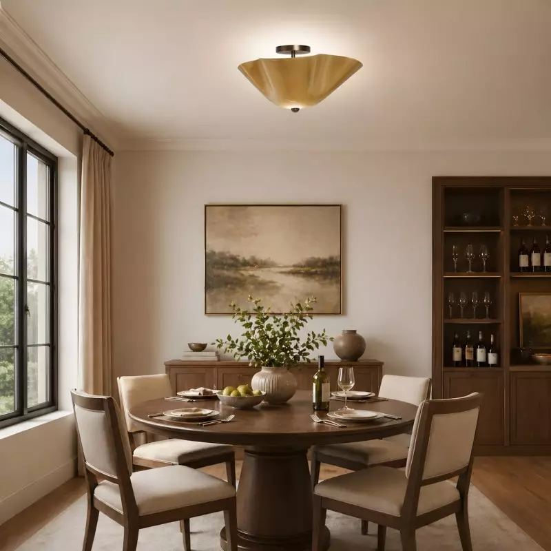 Esmay Modern Wavy Glass Flush Mount Ceiling Light