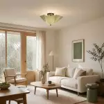 Esmay Modern Wavy Glass Flush Mount Ceiling Light