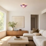 Esmay Modern Wavy Glass Flush Mount Ceiling Light