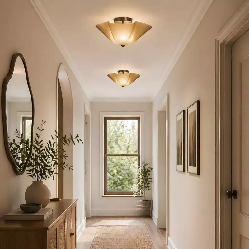 Esmay Modern Wavy Glass Flush Mount Ceiling Light