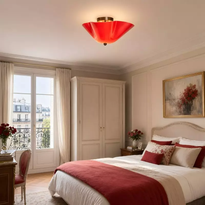 Esmay Modern Wavy Glass Flush Mount Ceiling Light