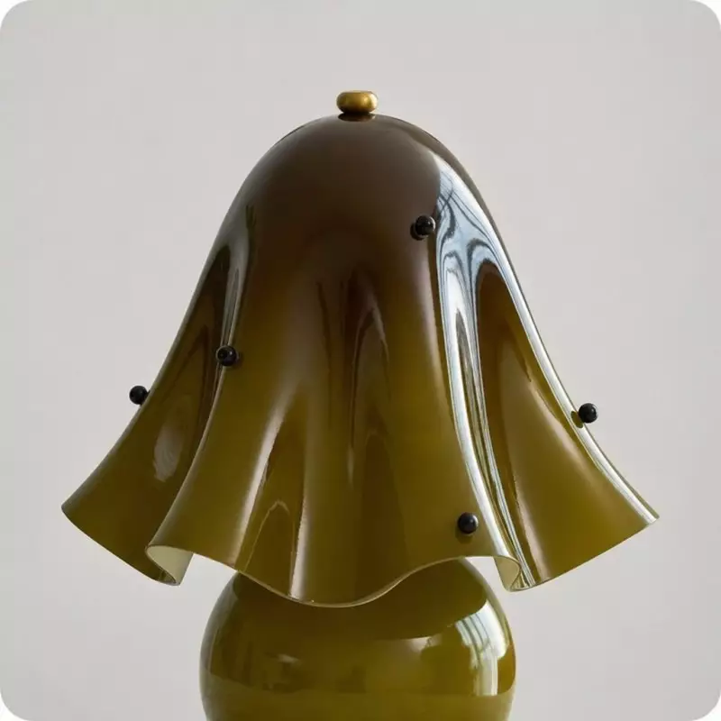 Catalina Modern Wavy Glass Petal Table Lamp