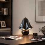 Catalina Modern Wavy Glass Petal Fazzo Table Lamp