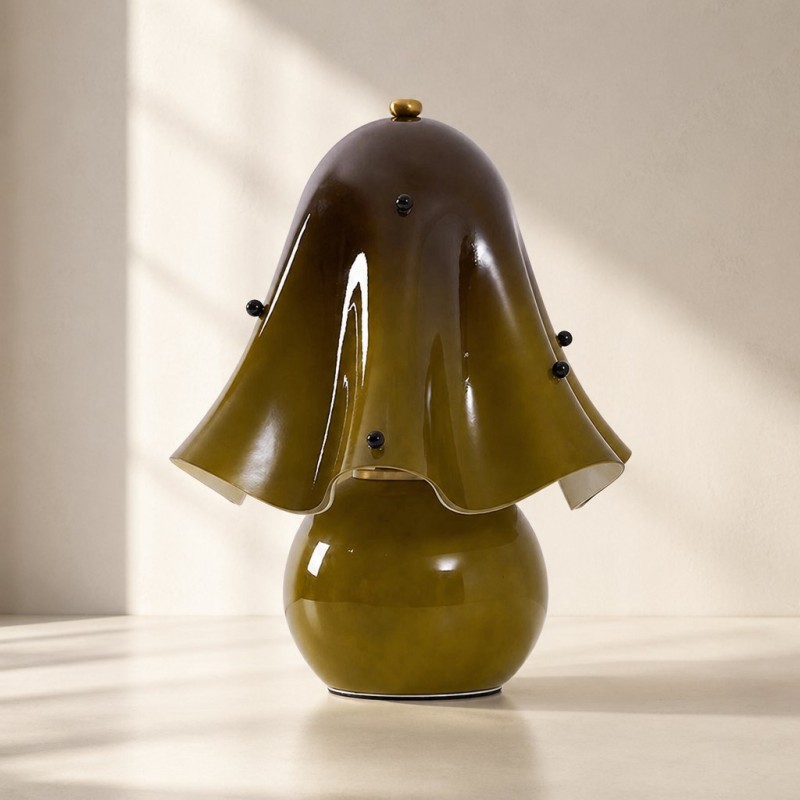 Catalina Modern Wavy Glass Petal Table Lamp