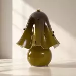 Darcy Modern Glass Shell  Table Lamp