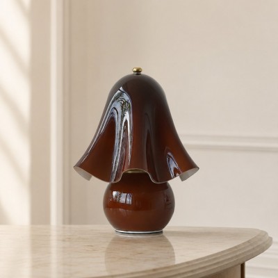 Catalina Modern Wavy Glass Petal Fazzo Table Lamp