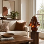 Catalina Modern Wavy Glass Petal Fazzo Table Lamp