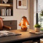 Catalina Modern Wavy Glass Petal Fazzo Table Lamp